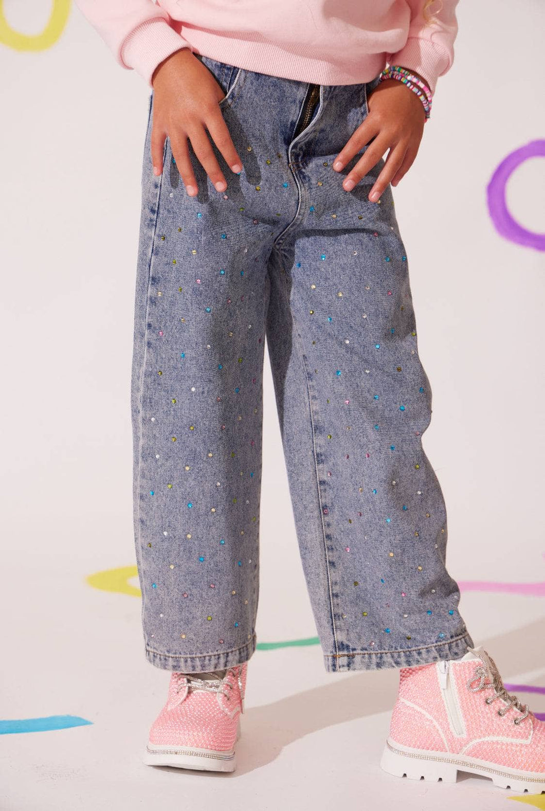 Lola + The Boys Rainbow Sparkle Jeans