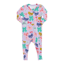 Load image into Gallery viewer, Pink Chicken Baby Bamboo Romper- Bow Party
