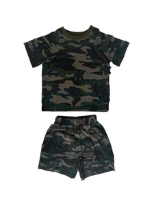 Lola & The Boys Camo Rocker Short Set