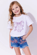 Load image into Gallery viewer, Lola &amp; The Boys Crystal Bow T-shirt
