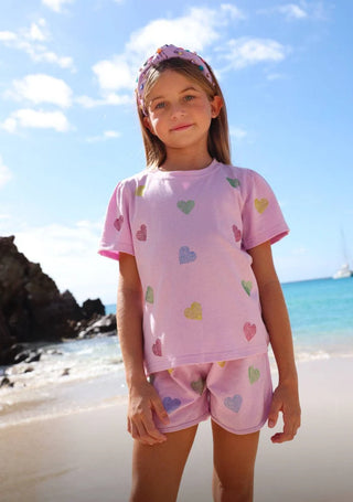 LOLA + THE BOYS CRYSTAL HEARTS SHORT SET