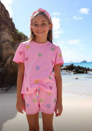 LOLA + THE BOYS CRYSTAL HEARTS SHORT SET