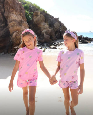 LOLA + THE BOYS CRYSTAL HEARTS SHORT SET