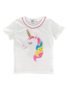 Lola & The Boys Crystal Unicorn T-Shirt