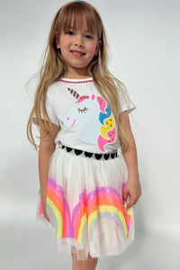 Lola & The Boys Crystal Unicorn T-Shirt