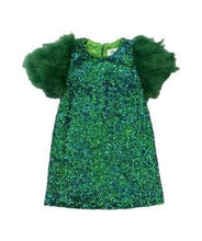 Load image into Gallery viewer, Lola &amp; The Boys Feather Party Dress- Jade
