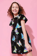 Load image into Gallery viewer, Lola &amp; The Boys Magic Butterfly Sequin Dress
