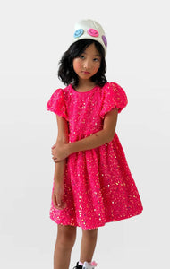 Lola & The Boys Margot Sequin Velour Dress