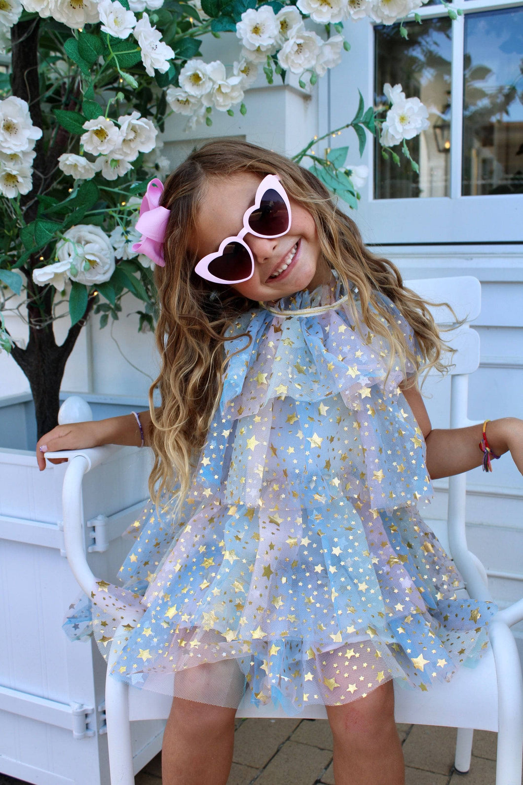 Lola & The Boys Pastel Stars Dress