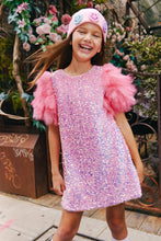 Load image into Gallery viewer, Lola &amp; The Boys Rose Feather Party Dress
