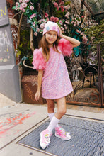 Load image into Gallery viewer, Lola &amp; The Boys Rose Feather Party Dress
