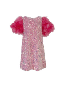 Lola & The Boys Rose Feather Party Dress