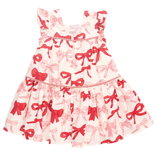 Load image into Gallery viewer, Pink Chicken Valentine Bows Camelia Dress
