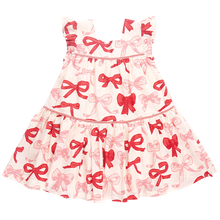 Load image into Gallery viewer, Pink Chicken Valentine Bows Camelia Dress
