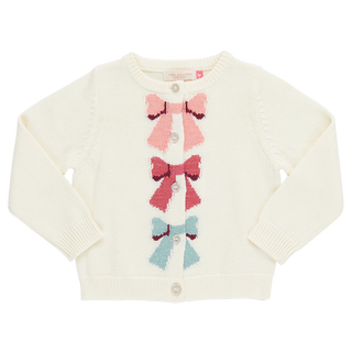 Pink Chicken Cream Bows Maude Sweater