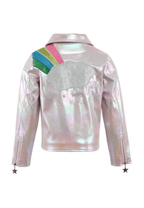 Lola + The Boys Rainbow Cloud Hologram Leather