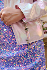 Lola + The Boys Rainbow Cloud Hologram Leather