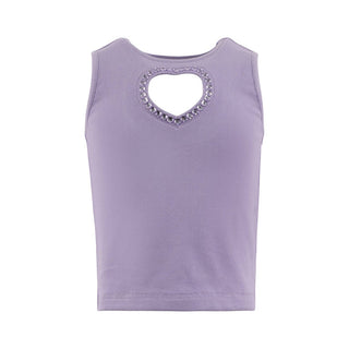 LOLA + THE BOYS LAVENDER CRYSTAL HEART TANK