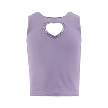 Load image into Gallery viewer, LOLA + THE BOYS LAVENDER CRYSTAL HEART TANK
