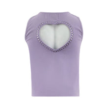 Load image into Gallery viewer, LOLA + THE BOYS LAVENDER CRYSTAL HEART TANK
