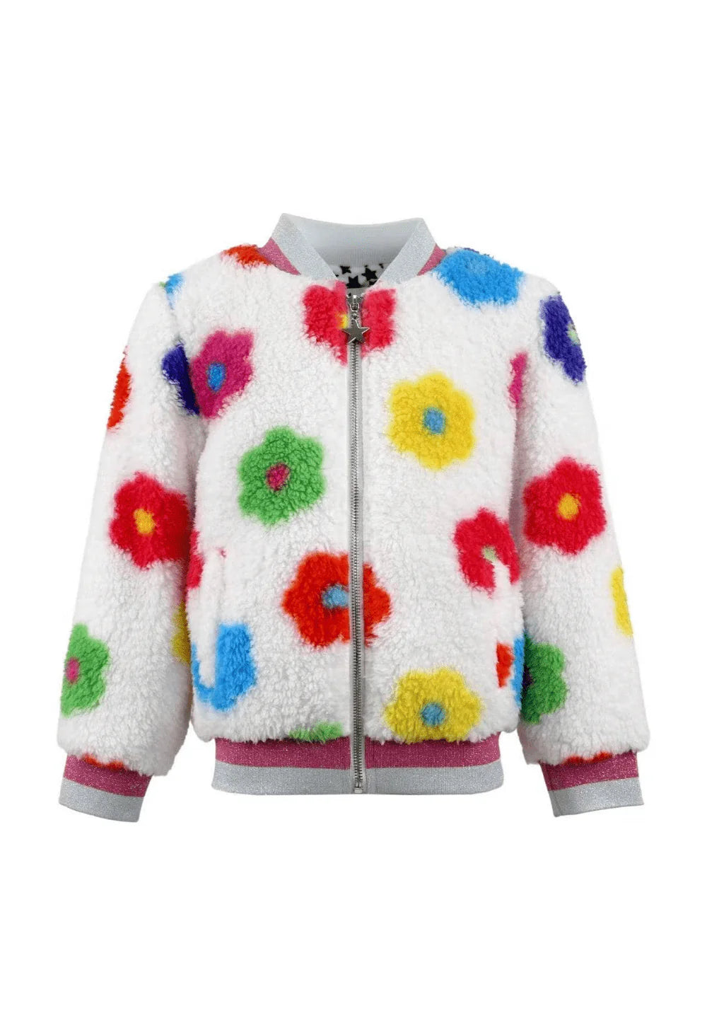Lola + The Boys Rainbow Daisy Bomber