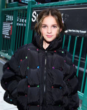 Load image into Gallery viewer, Lola + The Boys Rainbow Gem Quilted Puffer

