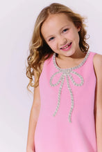 Load image into Gallery viewer, Lola + The Boys Pink Velvet Bow Princess Dress
