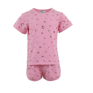 LOLA + THE BOYS PINKY GEMS SHORT SET