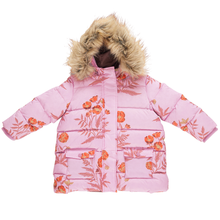 Load image into Gallery viewer, Pink Chicken Lavender Poppy Paulina Puffer Jacket
