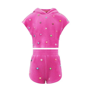 LOLA + THE BOYS RAINBOW CANDY SHORT SET