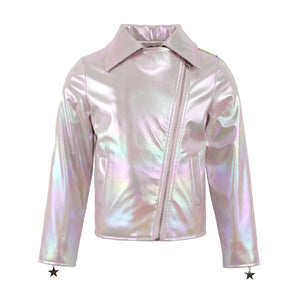 Lola + The Boys Rainbow Cloud Hologram Leather