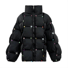 Load image into Gallery viewer, Lola + The Boys Rainbow Gem Quilted Puffer
