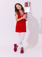 Load image into Gallery viewer, Lola + The Boys Red Velvet Bow Princess Dress
