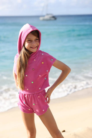 LOLA + THE BOYS RAINBOW CANDY SHORT SET