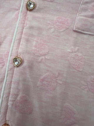 LOLA + THE BOYS SUPER SOFT STRAWBERRY SHORT SET