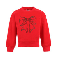 Load image into Gallery viewer, Lola + The Boys Shimmer Bow Sweatshirt
