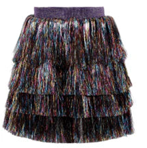 Load image into Gallery viewer, Lola &amp; The Boys Shimmer Tinsel Party Skirt
