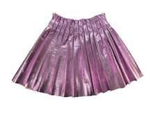 Load image into Gallery viewer, Lola &amp; The Boys Foil Moto Pleated Skirt- Baby Pink
