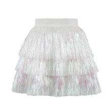 Load image into Gallery viewer, Lola + The Boys Snow Shimmer Tinsel Party Skirt
