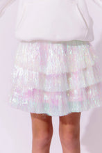 Load image into Gallery viewer, Lola + The Boys Snow Shimmer Tinsel Party Skirt
