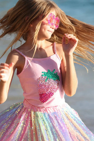 LOLA + THE BOYS STRAWBERRY GEMS TANK TOP