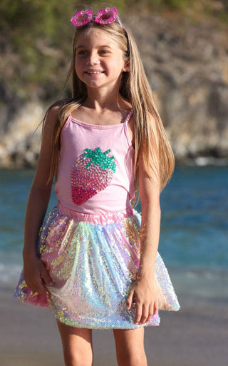 LOLA + THE BOYS STRAWBERRY GEMS TANK TOP