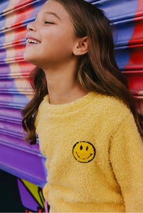 Lola + The Boys Sunshine Smile Patch Fuzzy Set- Yellow