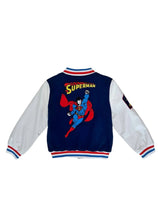 Load image into Gallery viewer, Lola &amp; The Boys Superman Boys Bomber Jacket
