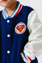 Load image into Gallery viewer, Lola &amp; The Boys Superman Boys Bomber Jacket
