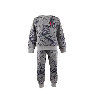 Lola & The Boys Superman Fleece Grey Set