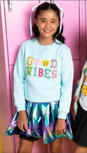 Load image into Gallery viewer, Lola &amp; The Boys Crystal Good Vibes Sweatshirt
