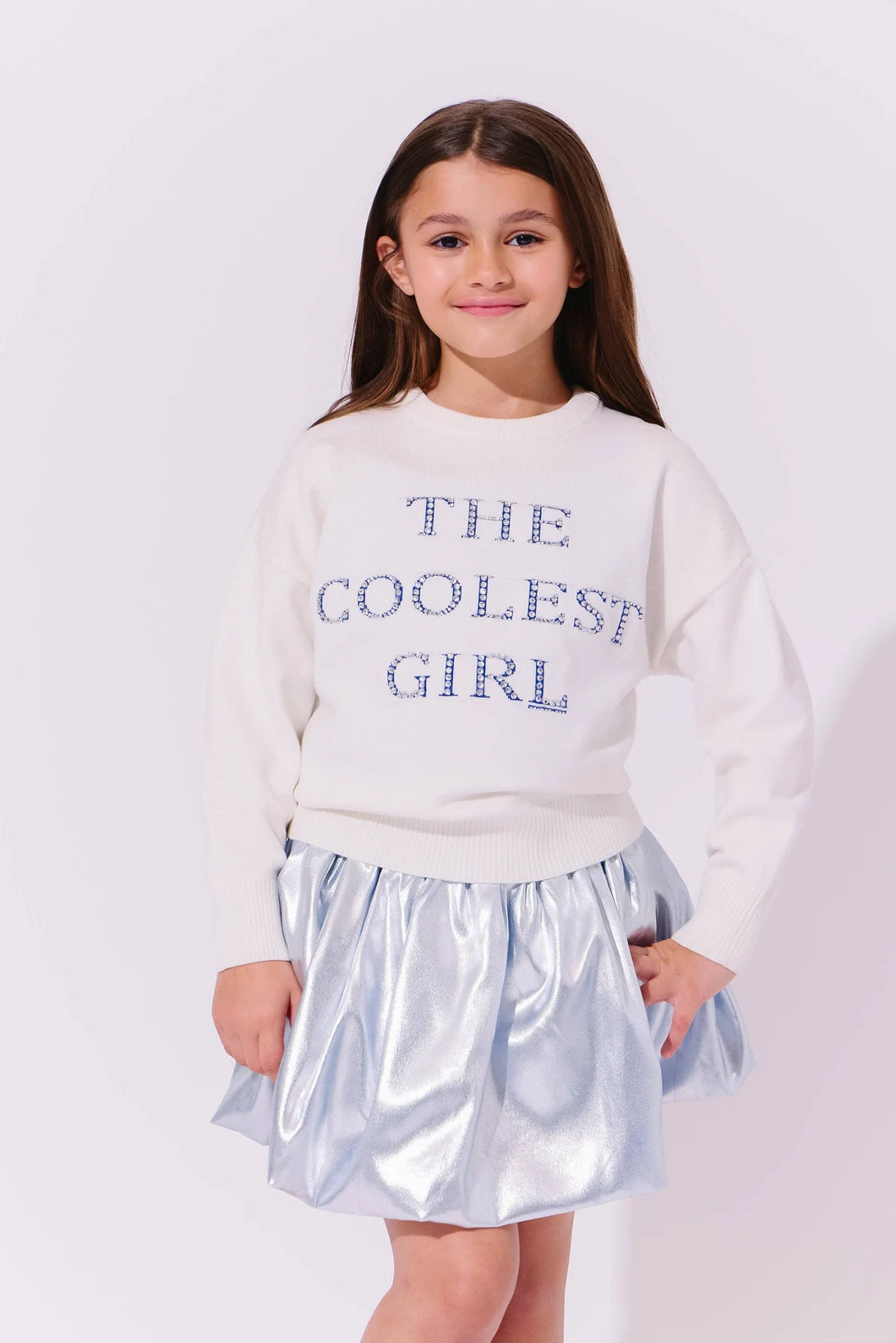 Lola + The Boys The Coolest Girl Sparkle Sweatshirt