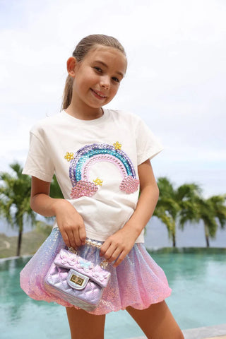 LOLA + THE BOYS PASTEL RAINBOW GEMS T-SHIRT