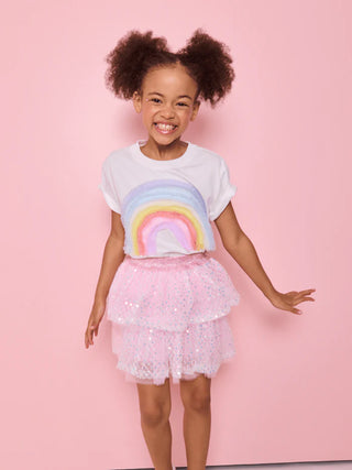 LOLA + THE BOYS PASTEL RAINBOW T SHIRT